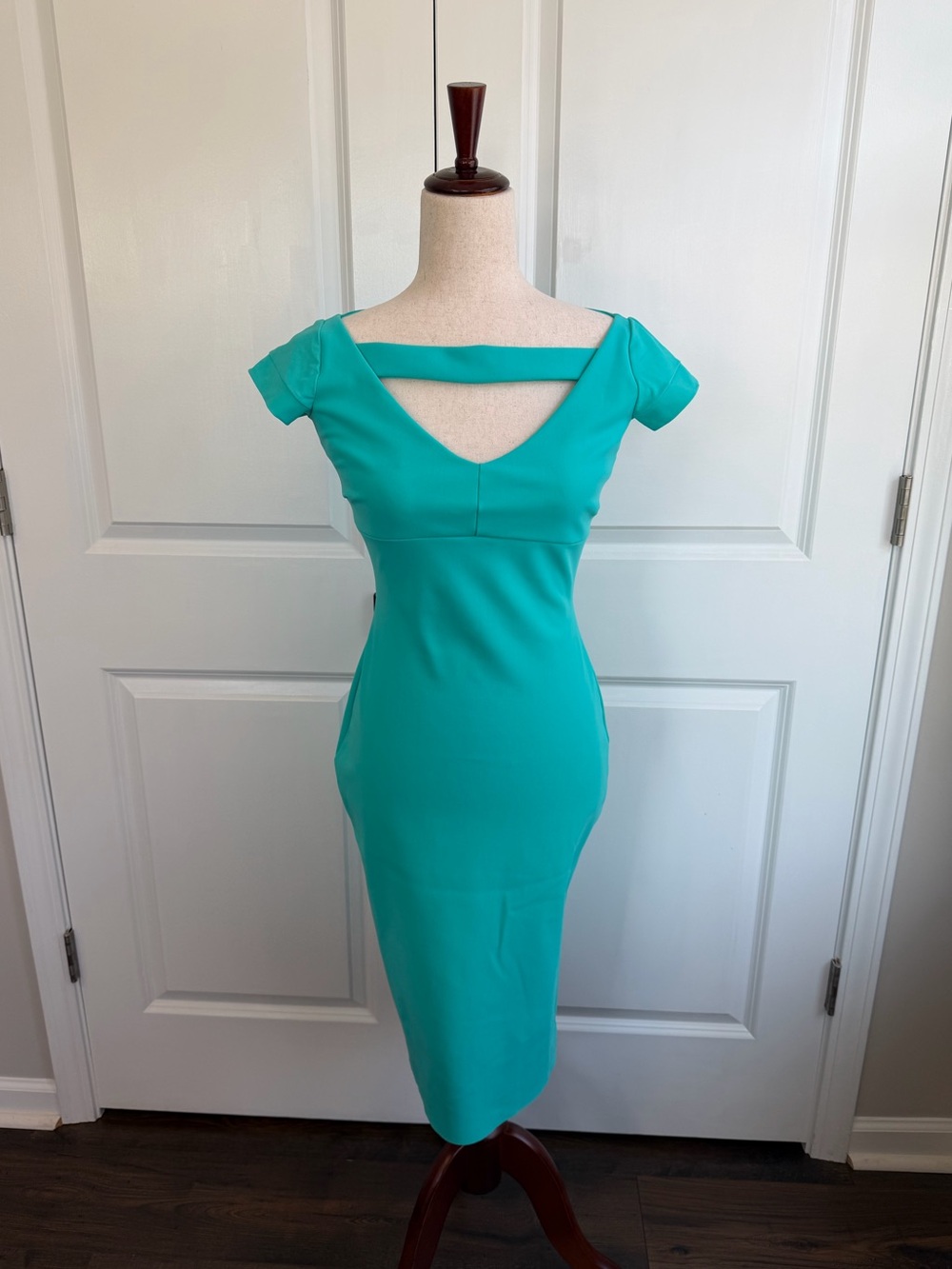 CHIARA BONI Women’s Ecuba Capsleeve Dress Blue Size 40/US4